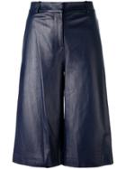 Dvf Diane Von Furstenberg High-rise Flared Shorts - Blue