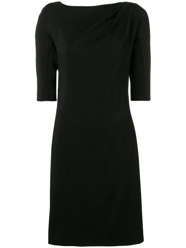 Lanvin Piped Seam Shift Dress - Black