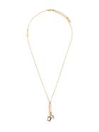 Marc Jacobs Safety Pin & Turtle Charm Necklace, Women's, Metallic