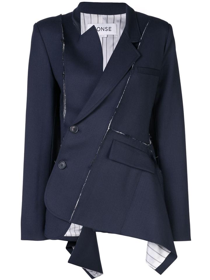 Monse Deconstructed Wrap-around Blazer - Blue