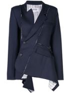 Monse Deconstructed Wrap-around Blazer - Blue