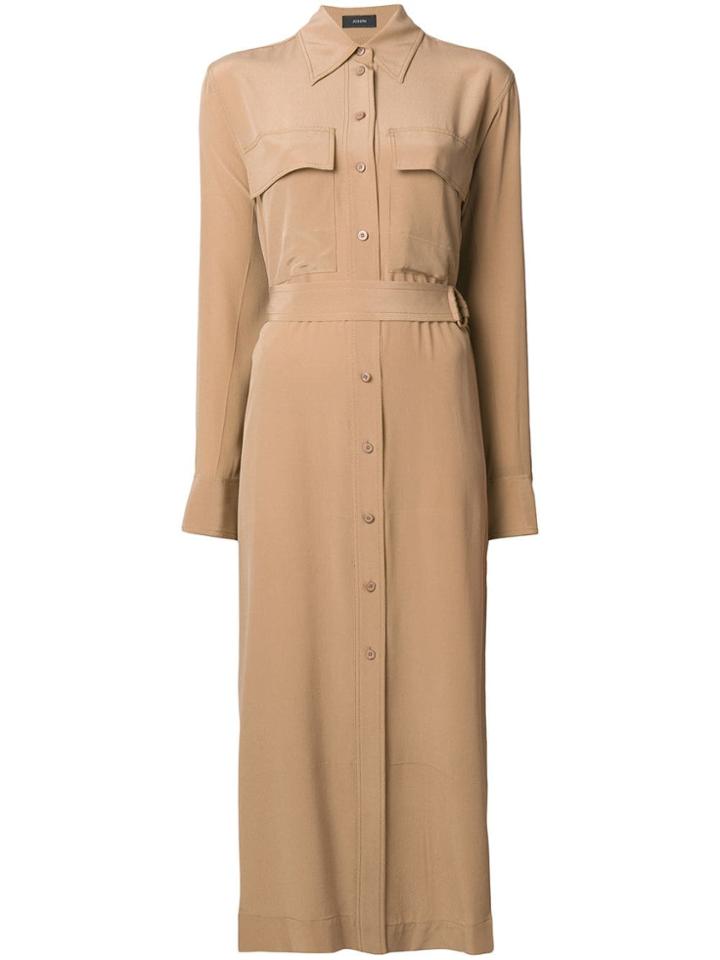 Joseph Buttoned Trench Dress - Brown