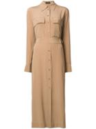 Joseph Buttoned Trench Dress - Brown
