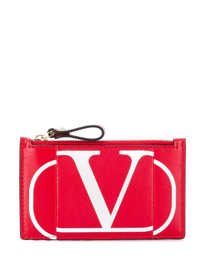 Valentino Valentino Garavani V Logo Purse - Red