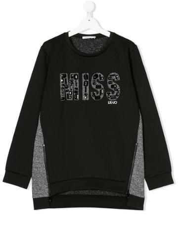 Liu Jo Kids Jewel Embellished Jumper - Black
