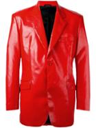 Moschino Vintage Faux Leather Blazer, Men's, Size: 50, Red