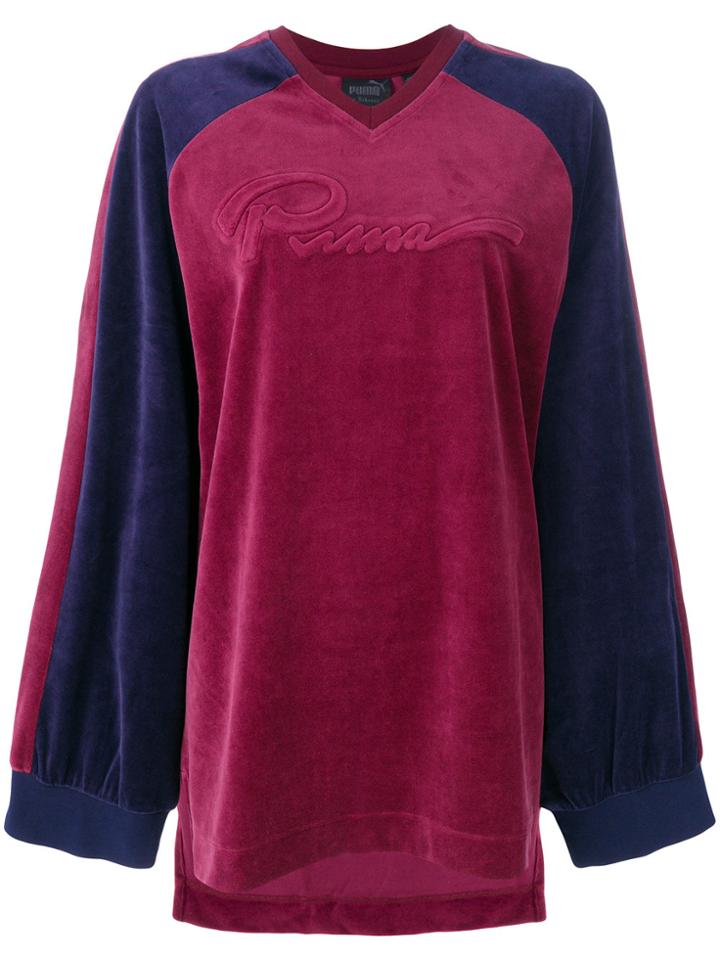 Fenty X Puma Oversized V-neck Jumper - Pink & Purple