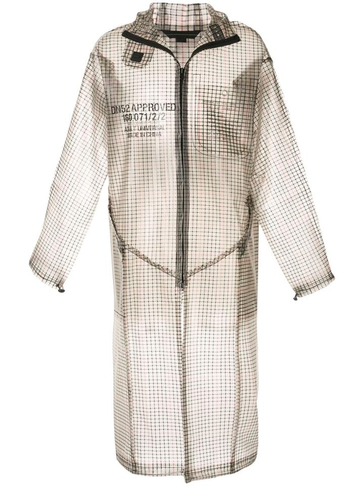 Sankuanz Check Pattern Parka - Brown