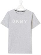 Dkny Kids Teen Logo Print T-shirt - Grey