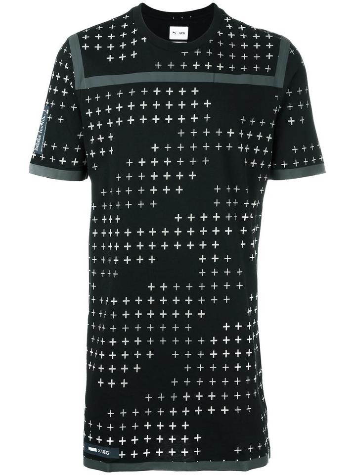 Puma Metallic Print T-shirt, Men's, Size: Large, Black, Cotton