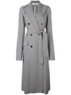 Nina Ricci Long Double Breasted Robe Coat, Women's, Size: 36, Black, Cotton
