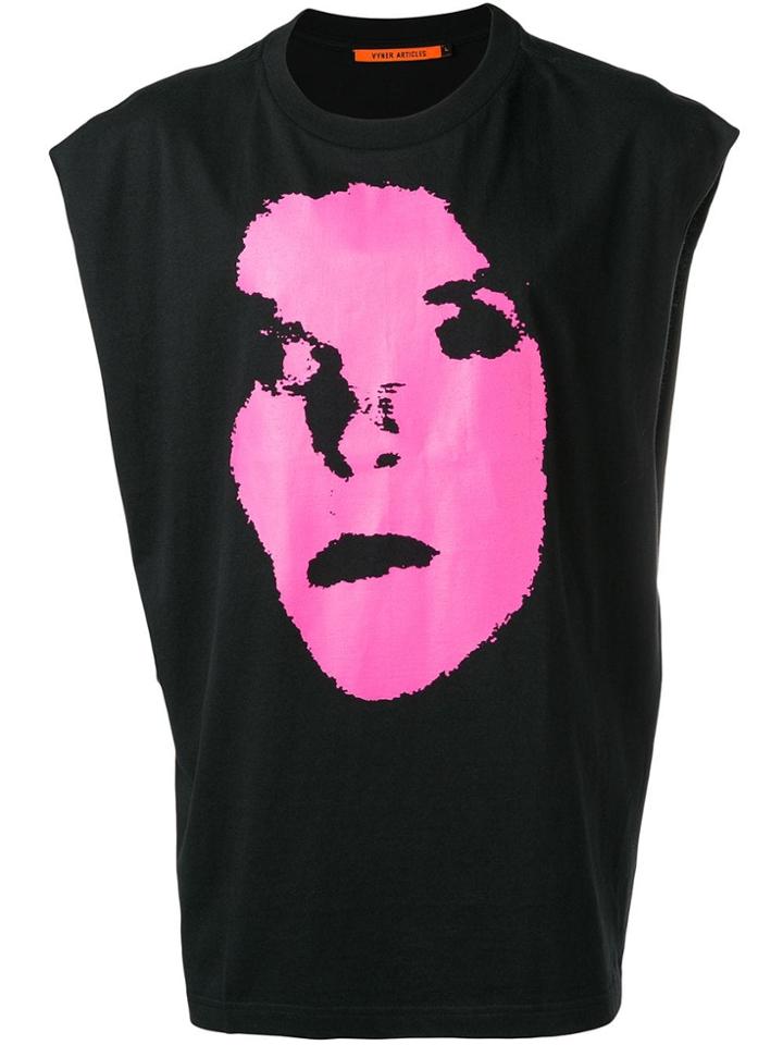 Vyner Articles Face Print Tank Top - Black