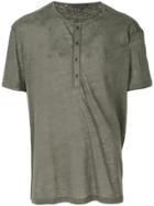 John Varvatos Button Placket T-shirt - Grey