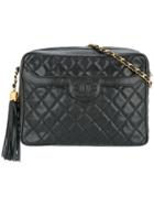 Chanel Pre-owned 1991-1994 Quilted Chain Shoulder Bag - Black