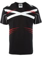 Les Hommes Urban Crossed Stripes T-shirt, Men's, Size: Medium, Black, Cotton