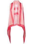 Emporio Armani Sheer Gilet Top - Pink