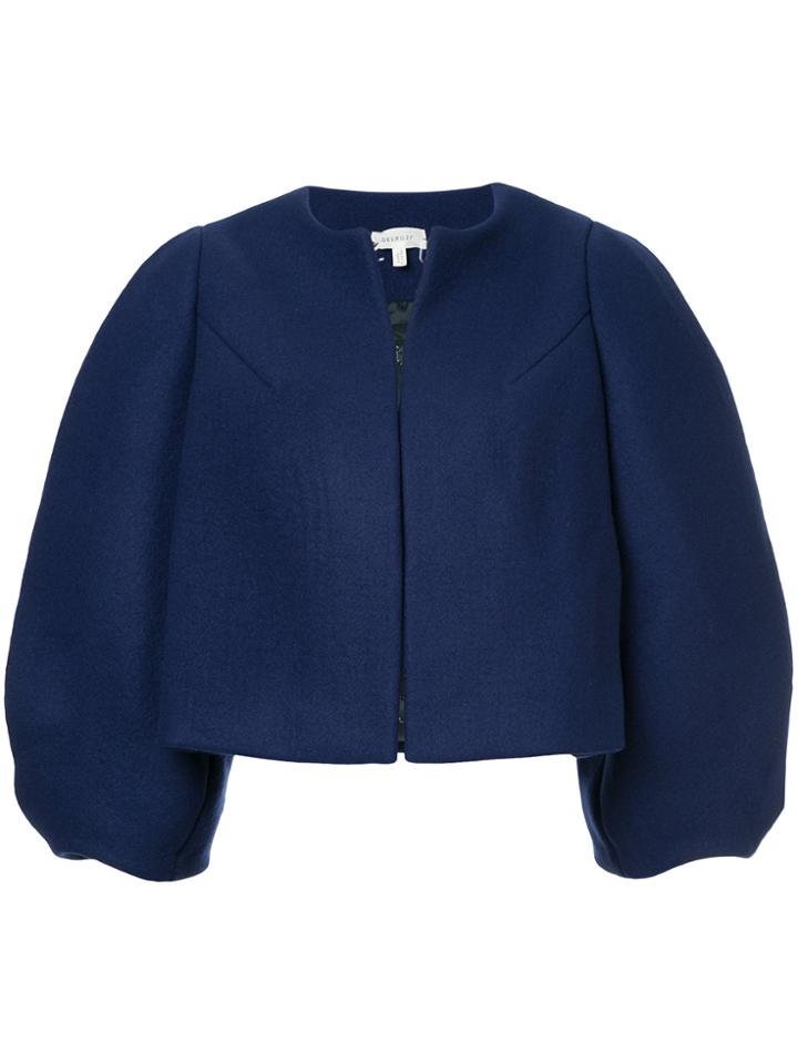 Delpozo Cropped Oversized Jacket - Blue