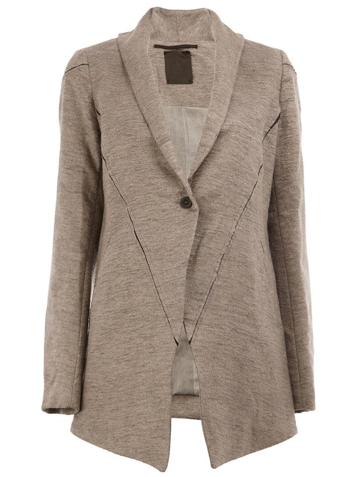 Lost & Found Ria Dunn Buttoned Cardi-coat, Women's, Size: Medium, Grey, Cotton/linen/flax