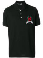 Love Moschino Logo Embroidered Polo Shirt - Black