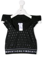 Dkny Kids Cropped Hooded Topm - Black