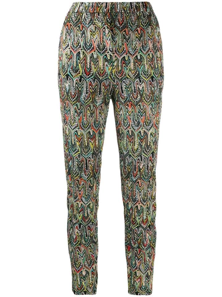 Missoni All-over Print Cropped Trousers - Black