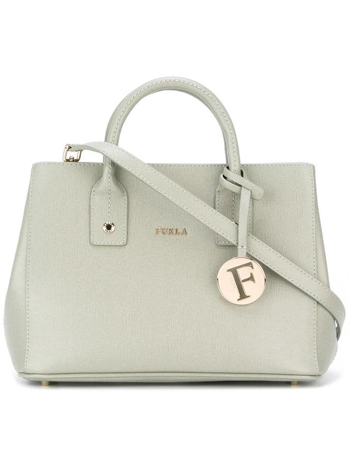 Furla Mini Linda Tote, Women's, Green, Leather/cotton