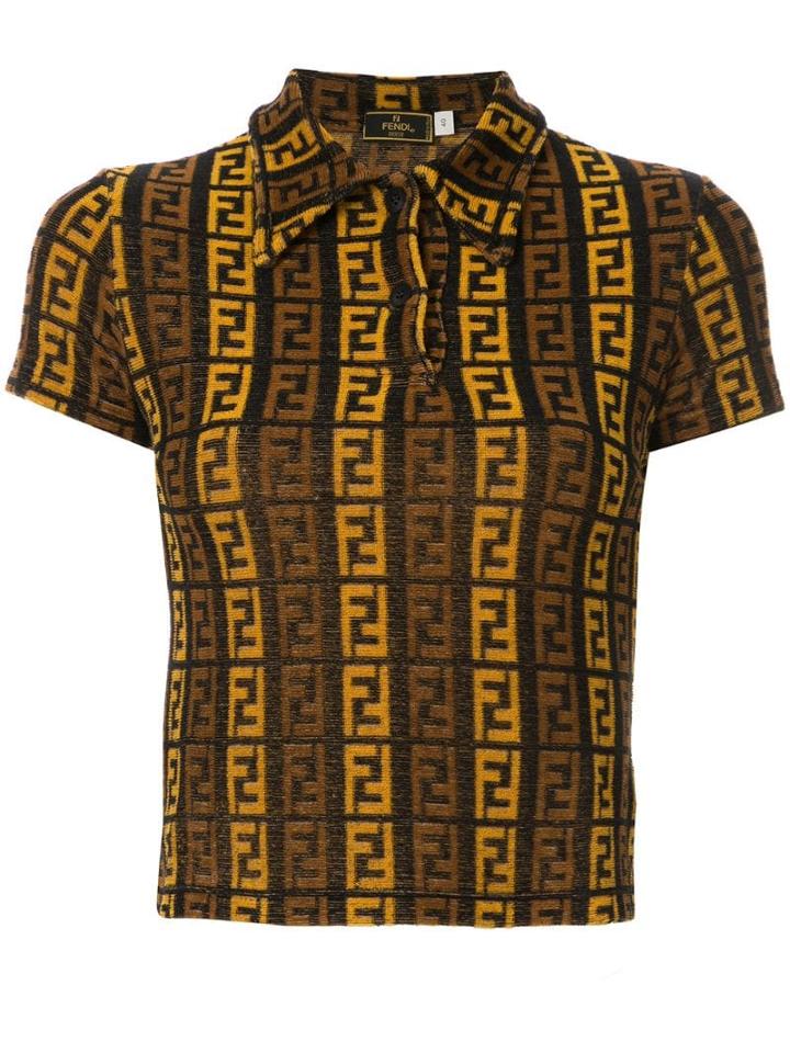 Fendi Pre-owned Logo Polo Shirt - Brown