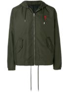 Ami Paris Hooded Zipped Jacket - Green