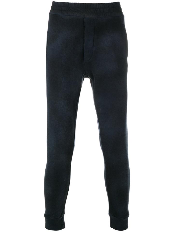 Avant Toi Bleach Effect Sweatpants - Blue