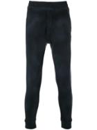 Avant Toi Bleach Effect Sweatpants - Blue