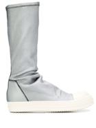 Rick Owens Pull Sock Boots - Silver