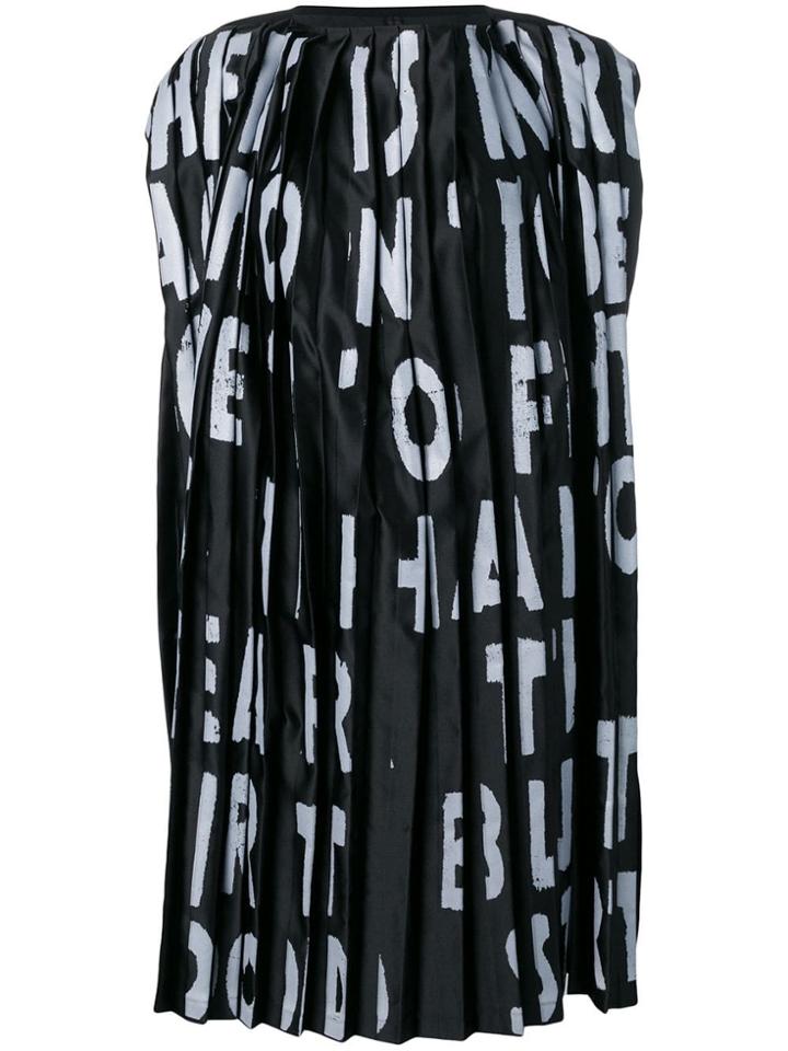 Mm6 Maison Margiela Pleated Front Dress - Black