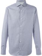 Eleventy Checked Shirt, Men's, Size: 43, Blue, Cotton
