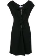 Carven Ruffle Zip Dress - Black