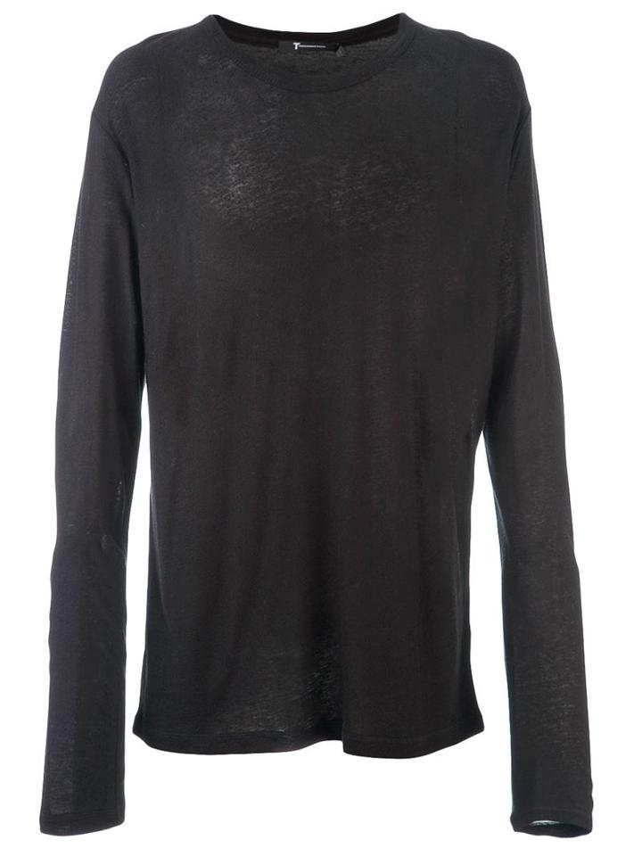 T By Alexander Wang Pilling T-shirt, Men's, Size: Xs, Black, Silk/rayon