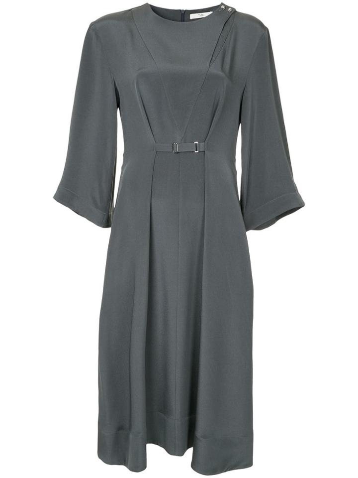 Tibi Cropped Sleeves Dress - Grey