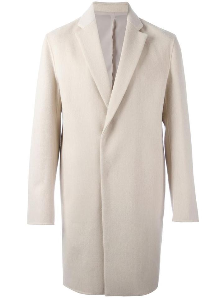 System Homme Single Breasted Coat, Men's, Size: Small, Nude/neutrals, Polyurethane/wool