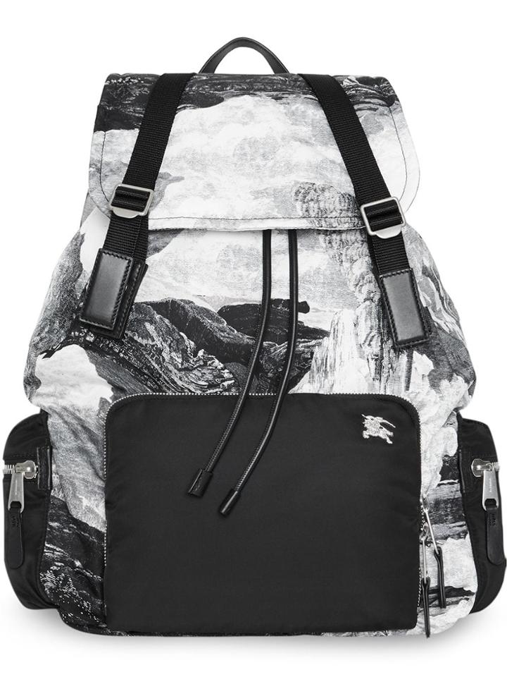 Burberry The Extra Large Rucksack In Dreamscape Print - Black