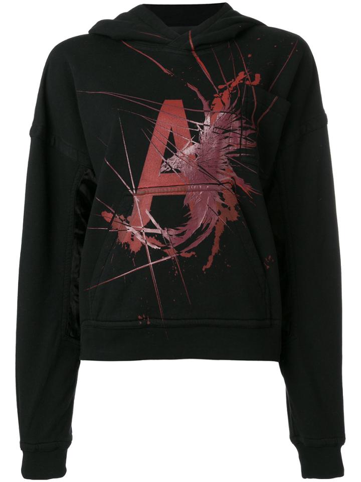 Haider Ackermann Graphic Print Hoodie - Black