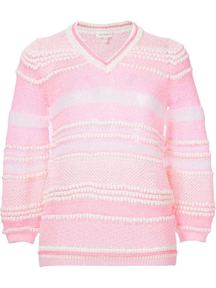 Delpozo V Neck Tricot Sweater