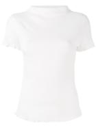 Rag & Bone /jean Textured T-shirt, Women's, Size: Large, White, Cotton/modal