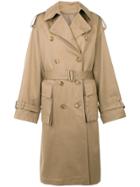 Juun.j Double Breasted Trench Coat - Brown