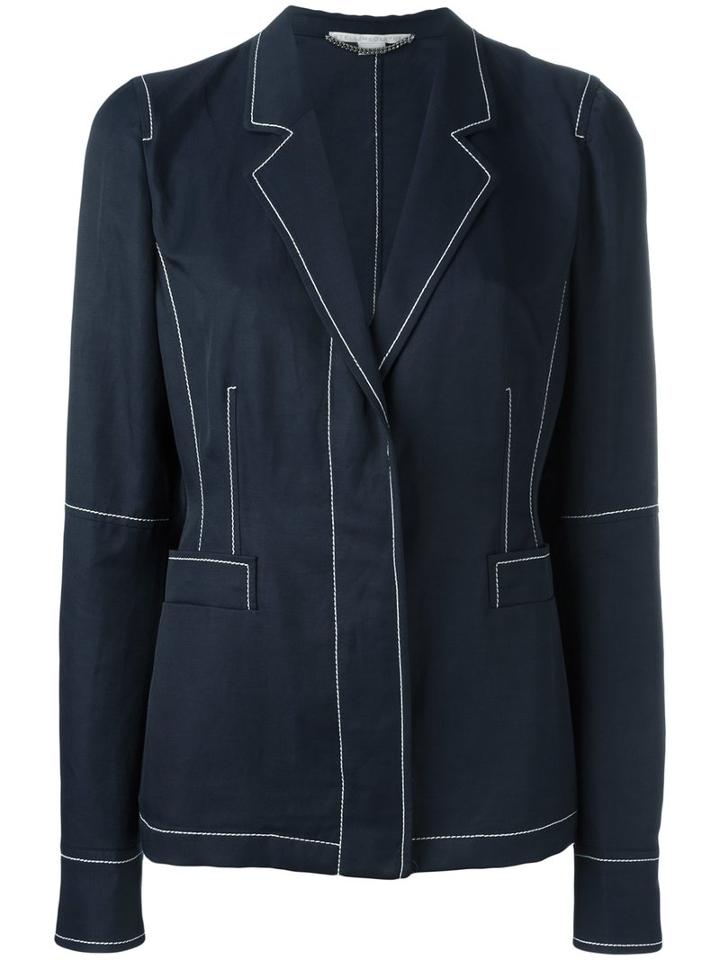 Stella Mccartney Kasey Blazer, Women's, Size: 42, Blue, Polyamide/cotton/linen/flax