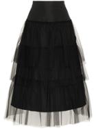 Burberry Mesh Lace Skirt - Black