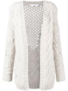 Iro Chunky Knitted Cardigan - Nude & Neutrals