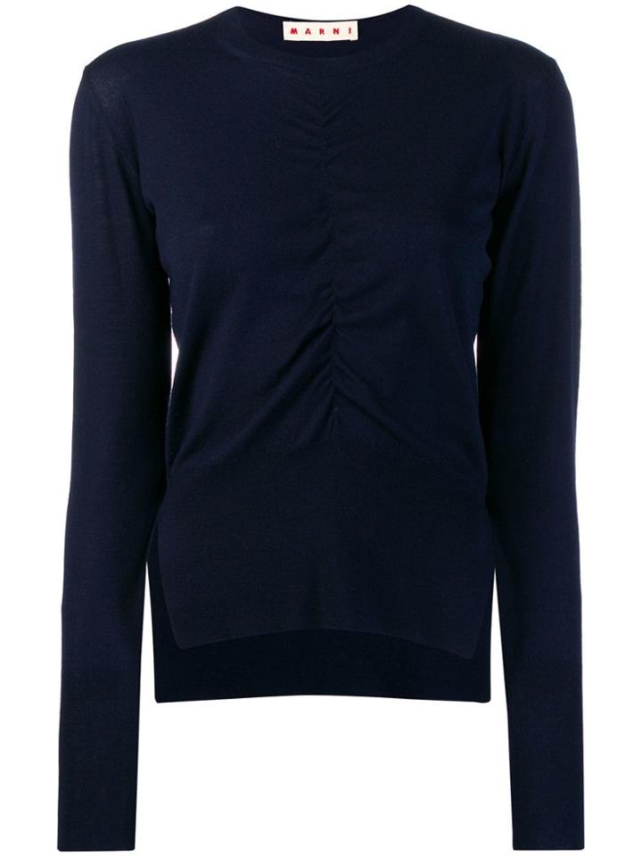 Marni Ruched Front Jumper - Blue