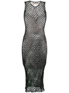 Comme Des Garçons Mesh Midi-dress - Black