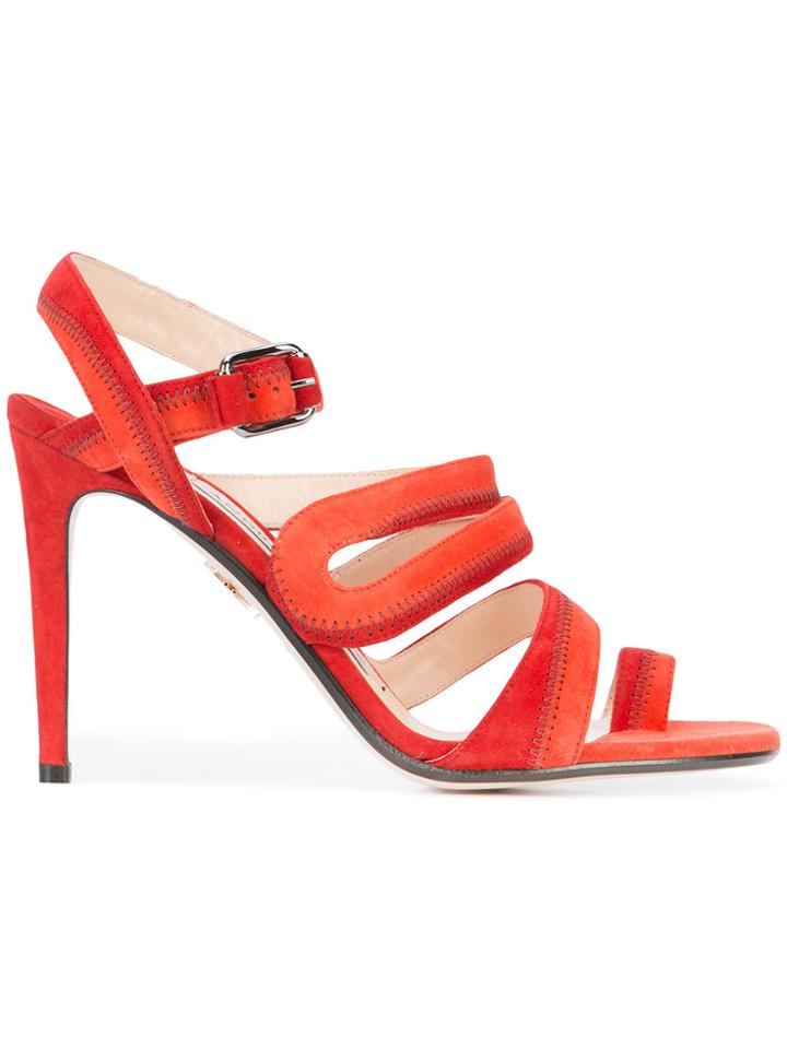 Andrea Gomez Desy Strappy Sandals - Red