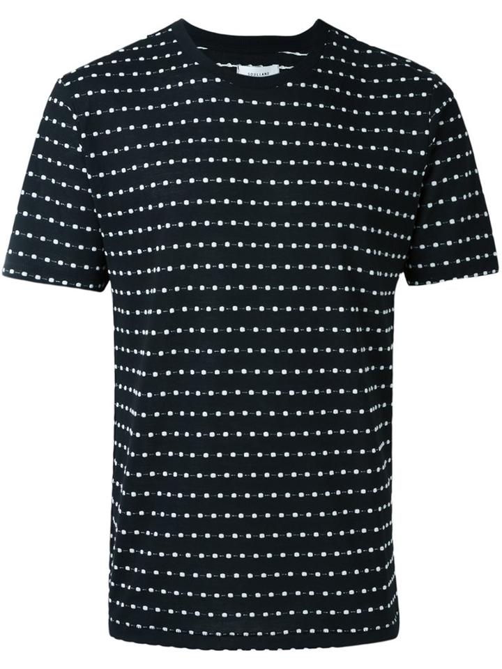 Soulland 'fernell' Jacquard T-shirt, Men's, Size: Medium, Black, Polyester/viscose