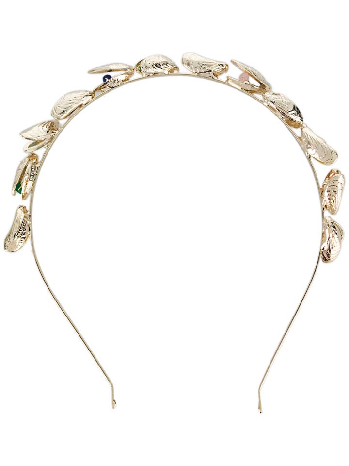 Rosantica Mussel Embellished Headband - Metallic